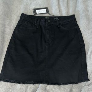 black denim skirt